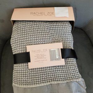 Rachel Zoe  Matelasse With Ruffle Edge Shower Curtain
